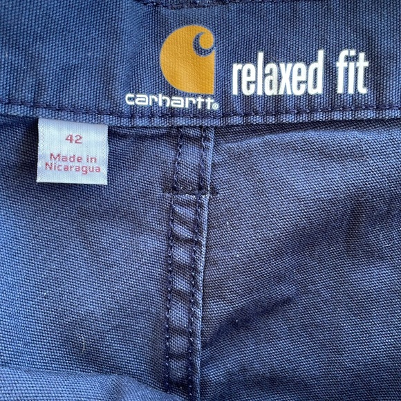 Carhartt Navy Cargo Shorts- #1917 - Picture 3 of 11